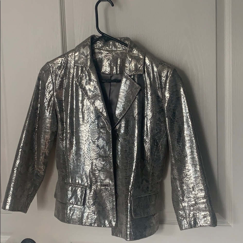 Leather blazer